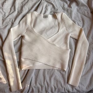 cropped body con sweater